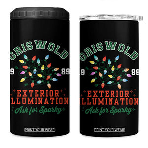 Funny Christmas Griswold Exterior Illumination 4 in 1 Can Cooler Tumbler Ask For Sparky Xmas Movie TS11 One Size: 16 oz Black Print Your Wear