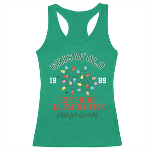 Funny Christmas Griswold Exterior Illumination Racerback Tank Top Ask For Sparky Xmas Movie TS11 Irish Green Print Your Wear