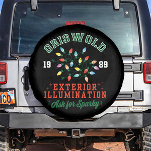 Funny Christmas Griswold Exterior Illumination Spare Tire Cover Ask For Sparky Xmas Movie TS11 No hole Black Print Your Wear