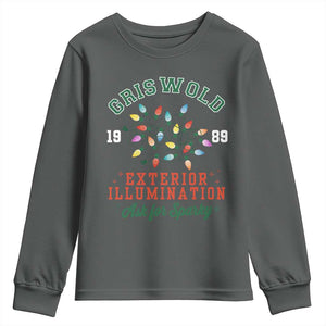 Funny Christmas Griswold Exterior Illumination Youth Sweatshirt Ask For Sparky Xmas Movie TS11 Dark Heather Print Your Wear