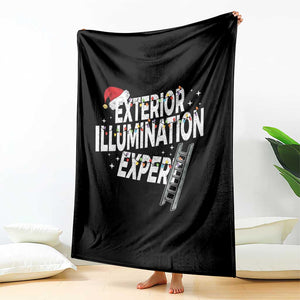 Funny Christmas Exterior Illumination Expert Throw Blanket Xmas Lights Decorator TS11 Print Your Wear