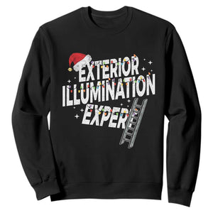 Funny Christmas Exterior Illumination Expert Sweatshirt Xmas Lights Decorator - Print Your Wear