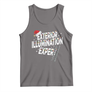 Funny Christmas Exterior Illumination Expert Tank Top Xmas Lights Decorator TS11 Deep Heather Print Your Wear