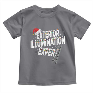 Funny Christmas Exterior Illumination Expert Toddler T Shirt Xmas Lights Decorator TS11 Charcoal Print Your Wear