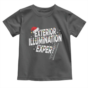 Funny Christmas Exterior Illumination Expert Toddler T Shirt Xmas Lights Decorator TS11 Dark Heather Print Your Wear