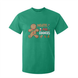 Funny Christmas Delete All Cookies T Shirt For Kid Xmas Gingerbread - Print Your Wear