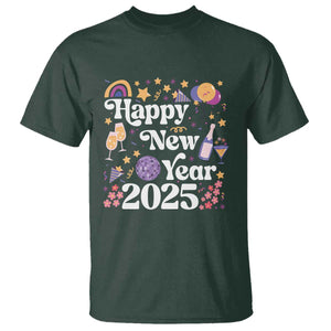 Happy New Year 2025 T Shirt Cute New Year's Eve Party TS11 Dark Forest Green Print Your Wear