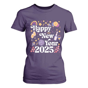 Happy New Year 2025 T Shirt For Women Cute New Year's Eve Party TS11 Purple Print Your Wear