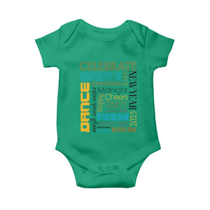 Happy New Year 2025 Baby Onesie New Year's Eve Activities TS11 Irish Green Print Your Wear