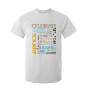 Happy New Year 2025 T Shirt For Kid New Year's Eve Activities TS11 White Print Your Wear