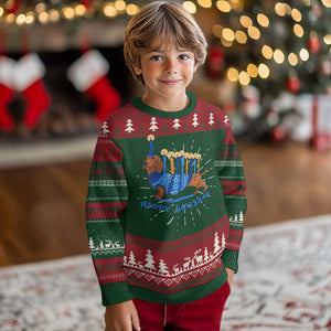 Funny Happy Hanukkah Dachshund Wiener Dog Menorah Ugly Christmas Sweater TS11 Christmas Print Your Wear