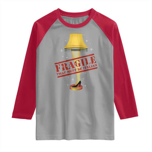 Funny Fragile That Must Be Italian Christmas Movie Raglan Shirt TS11 Sport Gray Red Print Your Wear