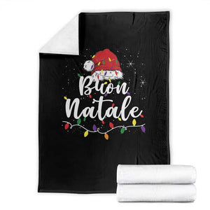 Funny Buon Natale Throw Blanket Italian Christmas Italy Pride Santa Hat TS11 Black Print Your Wear