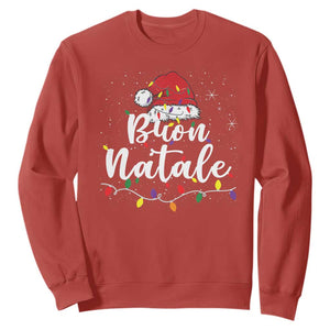 Funny Buon Natale Sweatshirt Italian Christmas Italy Pride Santa Hat TS11 Red Print Your Wear