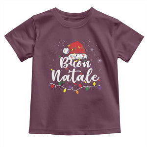 Funny Buon Natale Toddler T Shirt Italian Christmas Italy Pride Santa Hat TS11 Maroon Print Your Wear