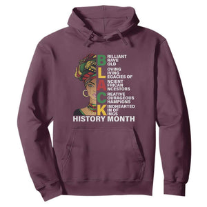 Black History Month Brilliant Brave Bold Hoodie African American Pride TS11 Maroon Print Your Wear