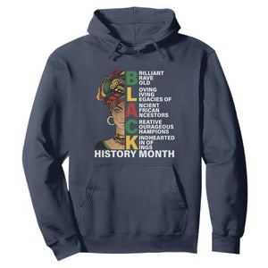 Black History Month Brilliant Brave Bold Hoodie African American Pride TS11 Navy Print Your Wear