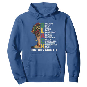 Black History Month Brilliant Brave Bold Hoodie African American Pride TS11 Royal Blue Print Your Wear