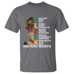Black History Month Brilliant Brave Bold T Shirt African American Pride TS11 Charcoal Print Your Wear