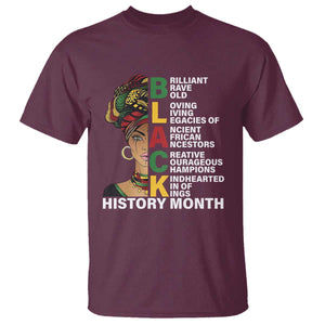 Black History Month Brilliant Brave Bold T Shirt African American Pride TS11 Maroon Print Your Wear