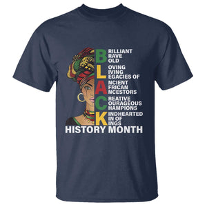 Black History Month Brilliant Brave Bold T Shirt African American Pride TS11 Navy Print Your Wear