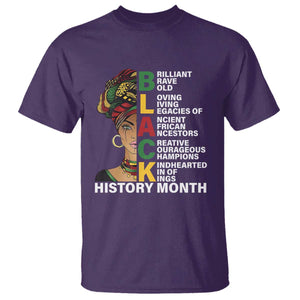 Black History Month Brilliant Brave Bold T Shirt African American Pride TS11 Purple Print Your Wear