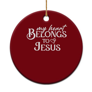 My Heart Belongs To Jesus Ceramic Ornament Christian Religious God Valentine's Day TS11 1pc Red Print Your Wear