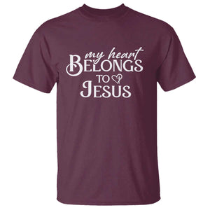 My Heart Belongs To Jesus T Shirt Christian Religious God Valentine's Day TS11 Maroon Print Your Wear