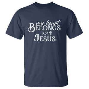 My Heart Belongs To Jesus T Shirt Christian Religious God Valentine's Day TS11 Navy Print Your Wear