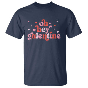 Funny Galentine's Day T Shirt Oh Hey Galentine Retro Heart TS11 Navy Print Your Wear