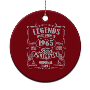 Funny Birthday Legends Were Born In 1965 Ceramic Ornament Vintage BDay Father's Day TS11 1pc Red Print Your Wear