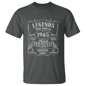 Funny Birthday Legends Were Born In 1965 T Shirt Vintage BDay Father's Day TS11 Dark Heather Print Your Wear