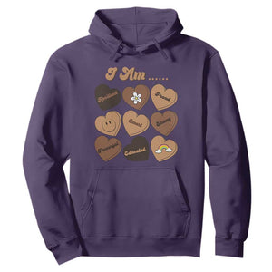 African American Proud Black History Month Hoodie Melanin Hearts TS11 Purple Print Your Wear