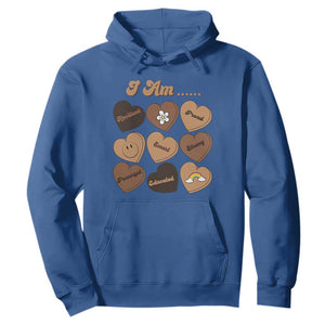 African American Proud Black History Month Hoodie Melanin Hearts TS11 Royal Blue Print Your Wear