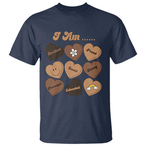 African American Proud Black History Month T Shirt Melanin Hearts TS11 Navy Print Your Wear