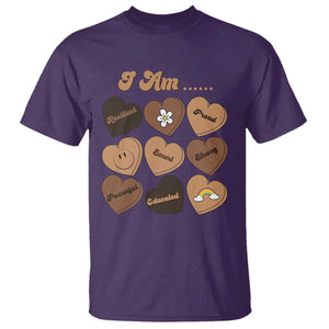 African American Proud Black History Month T Shirt Melanin Hearts TS11 Purple Print Your Wear