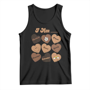 African American Proud Black History Month Tank Top Melanin Hearts TS11 Black Print Your Wear