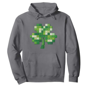 Funny St Patricks Day Shamrock Building Blocks Bricks Hoodie TS11 Charcoal Print Your Wear