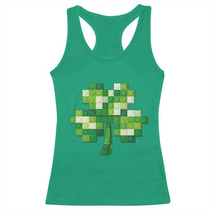Funny St Patricks Day Shamrock Building Blocks Bricks Racerback Tank Top TS11 Irish Green Print Your Wear
