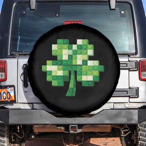 Funny St Patricks Day Shamrock Building Blocks Bricks Spare Tire Cover TS11 No hole Black Print Your Wear