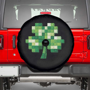 Funny St Patricks Day Shamrock Building Blocks Bricks Spare Tire Cover TS11 Black Print Your Wear