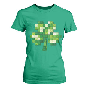 Funny St Patricks Day Shamrock Building Blocks Bricks T Shirt For Women TS11 Irish Green Print Your Wear