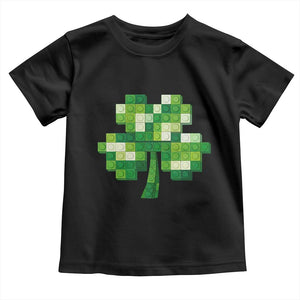 Funny St Patricks Day Shamrock Building Blocks Bricks Toddler T Shirt TS11 Black Print Your Wear