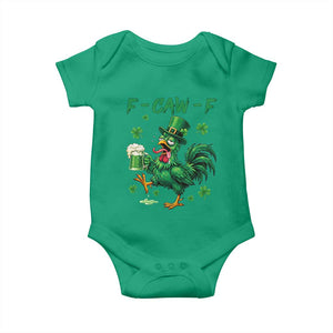 Funny F Caw F Chicken St Patricks Day Baby Onesie Irish Beer Drinking Shamrock Print TS11 Irish Green Print Your Wear