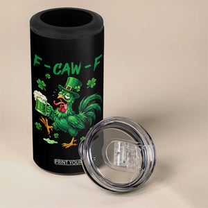 Funny F Caw F Chicken St Patricks Day 4 in 1 Can Cooler Tumbler Irish Beer Drinking Shamrock Print TS11 Print Your Wear