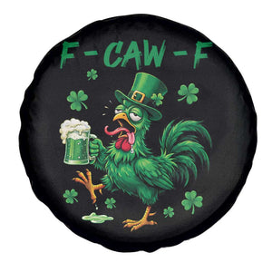 Funny F Caw F Chicken St Patricks Day Spare Tire Cover Irish Beer Drinking Shamrock Print TS11 Print Your Wear