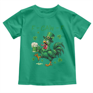 Funny F Caw F Chicken St Patricks Day Toddler T Shirt Irish Beer Drinking Shamrock Print TS11 Irish Green Print Your Wear