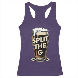 Funny Irish Beer Slit The G Racerback Tank Top Stout Beer Drinking Lover TS11 Purple Print Your Wear