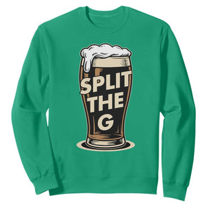 Funny Irish Beer Slit The G Sweatshirt Stout Beer Drinking Lover TS11 Irish Green Print Your Wear