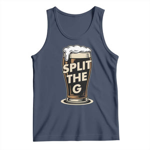 Funny Irish Beer Slit The G Tank Top Stout Beer Drinking Lover TS11 Navy Print Your Wear